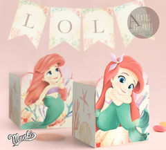 cajas sorpresa golosinas la sirenita ariel princesa de disney