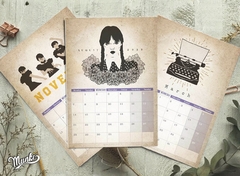 Calendario 2023 PDF Imprimible Merlina Addams en internet