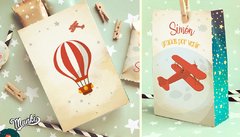 Kit Imprimible Avioncitos y Globos PERSONALIZADO