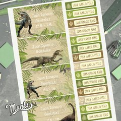 Etiquetas Dinosaurios Editables - comprar online