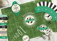 Imagen de Kit Imprimible Futbol Verde Sin Equipo PERSONALIZADO