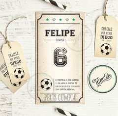 Kit Imprimible Futbol Verde Sin Equipo PERSONALIZADO