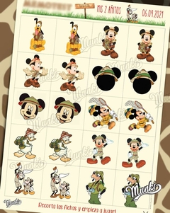 Juego Memoria Mickey Safari PERSONALIZADO