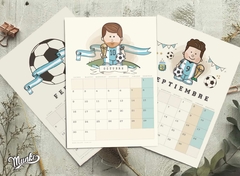 Calendario 2023 PDF Kit Imprimible Argentina Messi Scaloneta - comprar online