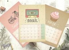 Calendario 2023 Vintage Color pastel Kit Imprimible PDF - comprar online