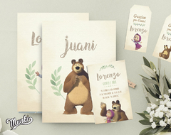 invitaciones de masha y el oso tags cumpleaños