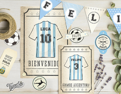 Kit Imprimible Futbol Selección Argentina PERSONALIZADO en internet