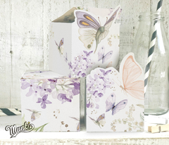 cajas para imprimir pdf editable con mariposas lila