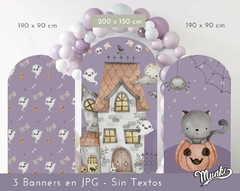 Banner Imprimibles Halloween x 3 diseños JPG Sin Textos - comprar online