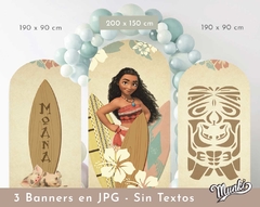 Kit imprimível Moana pôsteres grandes jpg para imprimir e decorar aniversário