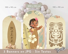 Banners de Moana bebé imagenes jpg para imrpimir y decorar paneles de cumpleaños