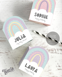 cajas para imprimir rainbow printable party box personalizable