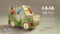 Kit Imprimible Caja jeep Rey León PDF con TEXTOS EDITABLES - comprar online
