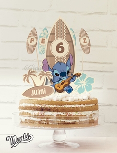  cake topper de stitch y angel pdf para imprimir y decorar pastel de cumpleaños