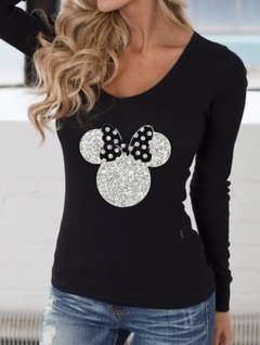 Remera manga larga “Minnie Glitter”