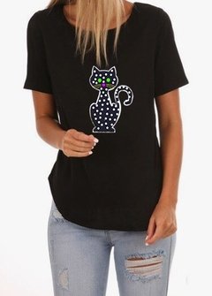 Remera gatito con agujeros - comprar online