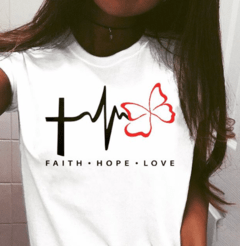 Remera "Faith, hope, love"