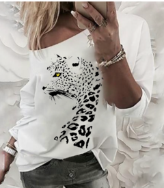 Remera manga larga “Leopard" (cuello bote)