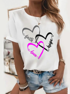 Remera "Faith, hope, love"