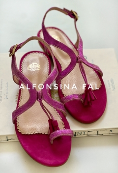 Sandalia Carolina fucsia - comprar online