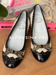 1308 glitter off y negro - Alfonsina Fal