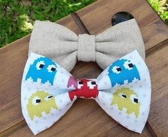 Gravata Borboleta Pac Man Branco - comprar online