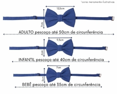 Gravata Borboleta Linho Mescla Azul Jeans na internet
