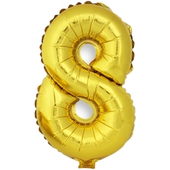 Globos Números Metalizados Dorado 40 cm - Más cancheras - Celebramos el diseño - 