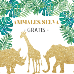 KIT ANIMALES DE LA SELVA GLITTER