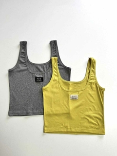 MUSCULOSA MECHA GRIS - comprar online