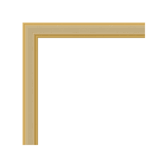Moldura de Madeira Detalhada Dourada - Quadro Personalizado - Quadro Sob Medida
