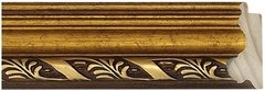 Moldura de Madeira Com Detalhe - Moldura Entalhada Dourada - Quadros Decoração - Mestres da Moldura - Molduraria