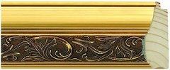 Moldura de Madeira Dourada - Moldura com entalhe clássico - Quadros decorativos - Mestres da Moldura - Molduraria