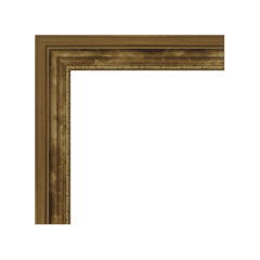 Moldura de Madeira Dourada - Quadro Decorativo - Moldura com Detalhe