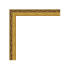Moldura com Detalhes Entalhado - Moldura Dourada - Quadro Decorativo