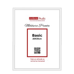 Moldura Pronta Basic 20x30cm Branco - Premium