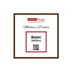 Moldura Pronta Basic 30x30cm Madeira - Premium