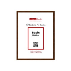 Moldura Pronta Basic 30x40cm Madeira c/Vidro Anti Reflexo - Premium