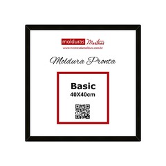 Moldura Pronta Basic 40x40cm Preto - Premium