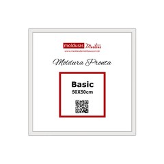 Moldura Pronta Basic 50x50cm Branco - Premium