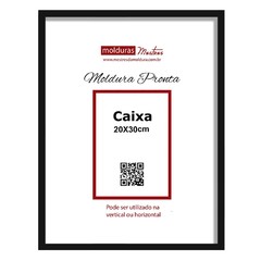 Moldura Pronta Caixa 20x30cm Preto - Premium