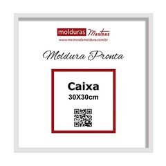 Moldura Pronta Caixa 30x30cm Branco - Premium