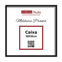 Moldura Pronta Caixa 30x30cm Preto - Premium