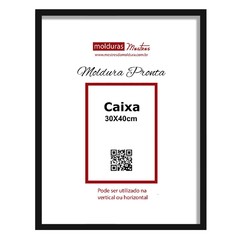 Moldura Pronta Caixa 30x40cm Preto - Premium