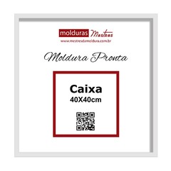 Moldura Pronta Caixa 40x40cm Branco - Premium