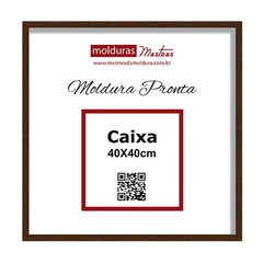 Moldura Pronta Caixa 40x40cm Madeira - Premium