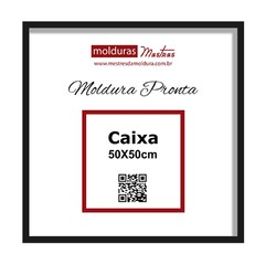 Moldura Pronta Caixa 50x50cm Preto - Premium