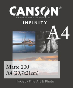 Impressão A4 - Canson® Infinity Matte 200 - Papel Fotográfico - Fosco Liso