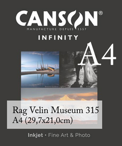 Impressão Fine Art A4 - Canson® Infinity Rag Velin Museum 315 - Papel Algodão