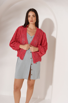 Cardigan Pléyades fucsia - comprar online